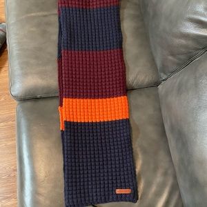 Burberry waffle stripe wool/cashmere scarf